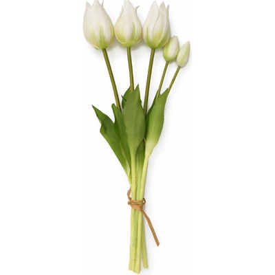 Umělá kytice tulipánů bílá