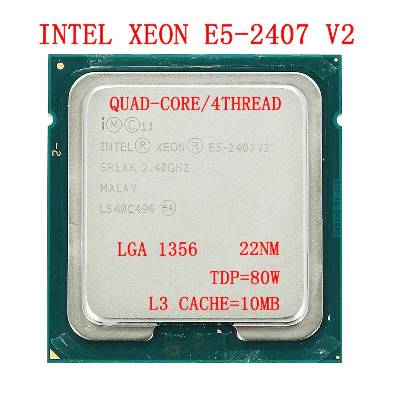 Intel Xeon Processor E5-2407 V2 10M Cache 2.4GHz 80W 22nm LGA1356 Quad-Core e5 2407v2 CPU