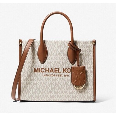 Michael Kors Mirella logo tote small vanilla