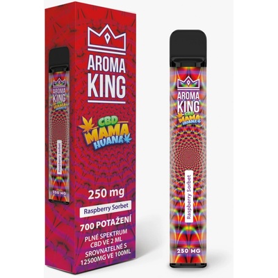 Aroma King Mama Huana CBD Raspberry Sorbet 500 mg 700 potáhnutí 1 ks