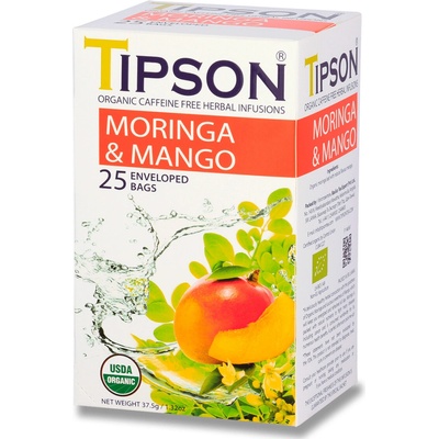 Tipson Bylinný čaj Bio Moringa Mango porcovaný 25 sáčků