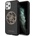 GUESS Glitter 4G Circle Logo Case - дизайнерски кейс с висока защита за iPhone 11 Pro Max (черен)