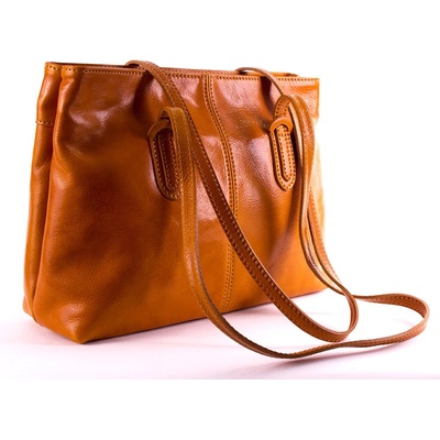 Borse In Pelle kožená kabelka 5521-20 CAMEL