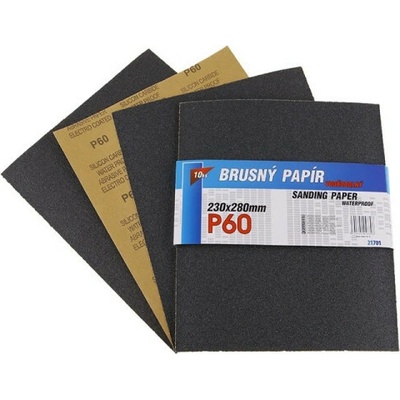 Brusný papier 230x280mm P60 10ksWaterproof