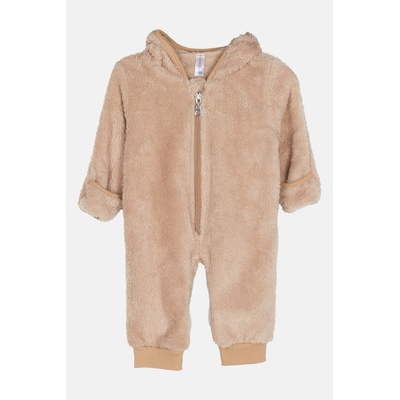 JOYCE Dětský overal s fleecem BEAR HOOD Hnědá