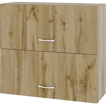 ИРИМ Горен шкаф с две хоризонтални врати Сити АРДД-12 дъб сонома арвен / дъб дакота 80 см