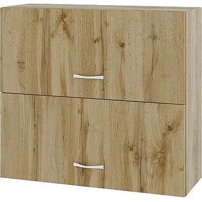 ИРИМ Горен шкаф с две хоризонтални врати Сити АРДД-12 дъб сонома арвен / дъб дакота 80 см