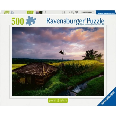 Ravensburger Пъзел Ravensburger от 500 части - Оризовите полета в Бали (12000642)