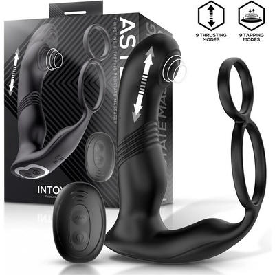 InToYou Astex Thrusting & Tapping Prostate Massager 3 Motors with Remote Black