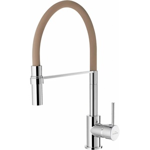INVENA Кухненски смесител Invena Kameleon за мивка бежов - хром (BZ-29-L03-C)