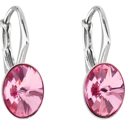 Pavona visací s krystaly Swarovski růžový ovál 31276.3