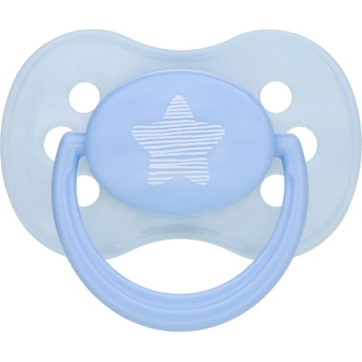 Canpol babies Силиконова залъгалка Canpol - Pastelove, 18 m+, Синя звезда (22/418c)