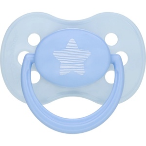 Canpol babies Силиконова залъгалка Canpol - Pastelove, 18 m+, Синя звезда (22/418c)