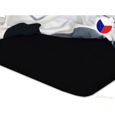 Dadka Jersey prostěradlo černé 60x190x10