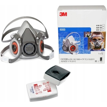 3M Polomaska proti prachu 6200 FFP3