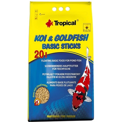 Tropical Koi & Goldfish basic sticks - 20 L
