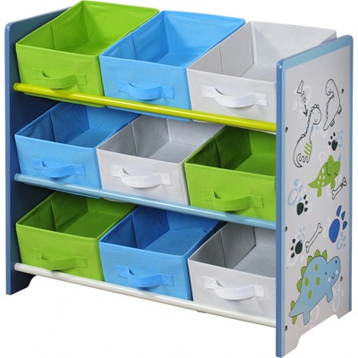 Kesper Detský regál s 9 úložnými boxami modrý
