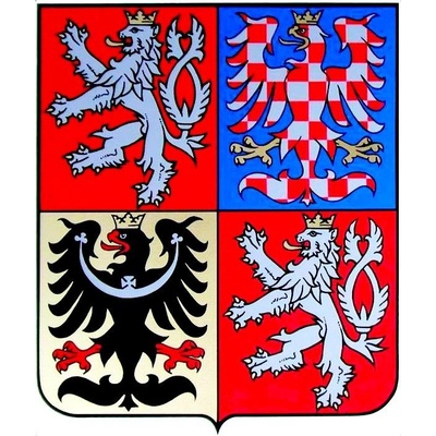 Státní znak ČR 160×130 mm, PVC samolepka bílá