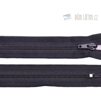 Zips špirálový 6mm nedeliteľný 20cm tmavosivý