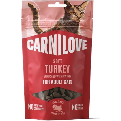 Carnilove Cat Soft Snack Výhodné 4 x 50 g krocan se šantou kočičí