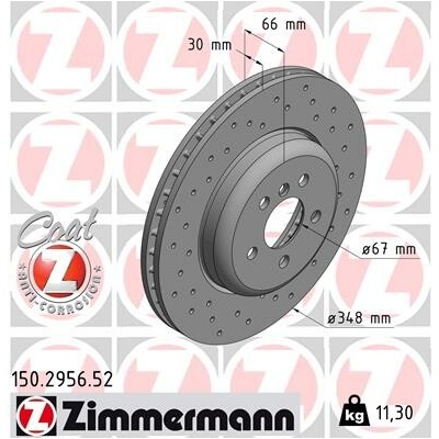 Brzdový kotúč ZIMMERMANN 150.2956.52 (150295652)
