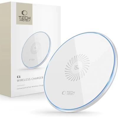 Tech-Protect qi15w-c1 безжично зарядно 15w бял (9589046926327)