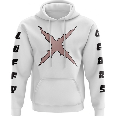 One Piece mikina Luffy Gear 5 V3 bílá