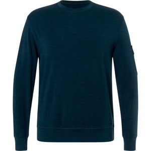 super. natural Мъжки вълнен пуловер super. natural Alpine Brush Crewneck Merino longsleeve - Blueberry (005-7175-0113)