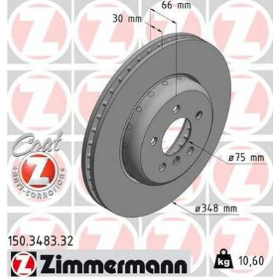 Brzdový kotúč (cena za 1ks) ZIMMERMANN 150.3483.32