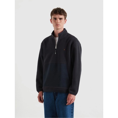 Farah Men's Mews 1/4 Zip Fleece - True Navy 412