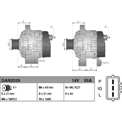 DAN2029 DENSO generátor