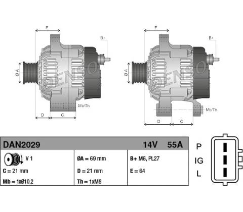 DAN2029 DENSO generátor