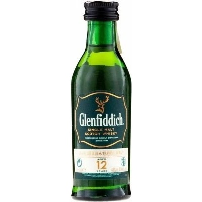 Glenfiddich Single Malt Whisky 12y 40% 0,05 l (čistá fľaša)