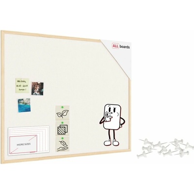 Allboards TFWHITE108W Textilní tabule 100 × 80 cm