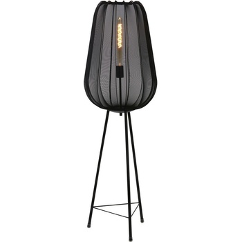 Light & Living Черна подова лампа (височина 132 cm) Plumeria - Light & Living (1735112)