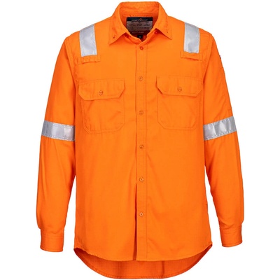 Portwest hi-vis bizflame fr720 / Лека тениска със забавяне на горенето - оранжева l (fr720orrl)