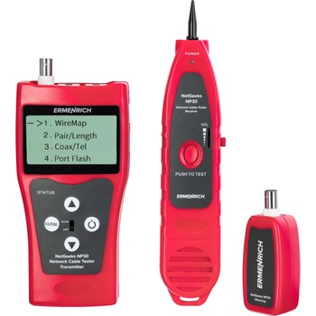 Levenhuk Тестер за мрежови кабели Ermenrich NetGeeks NP30 Функции: измерване на дължината на кабели чрез измерва (82539)