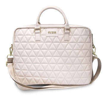 GUESS Чанта за лаптоп Guess UpTown Bag 15 inch, Бежов (GUCB15QLPK) (GUCB15QLPK)