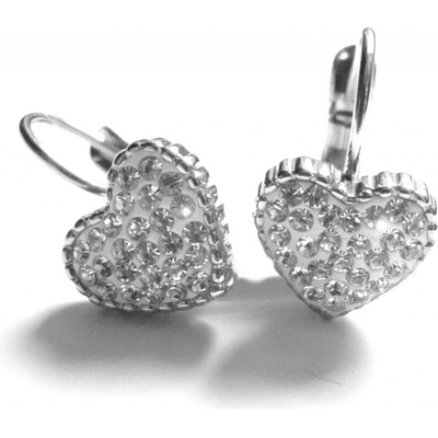 Steel Jewelry náušnice srdce z chirurgické oceli NS141031