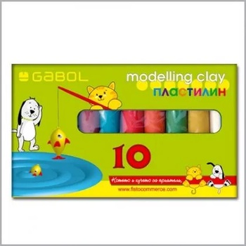 Image 1 of Gabol - Творчески комплект с пластилин - 10 цвята (9636)