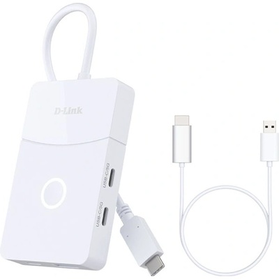 D-Link USB хъб D-Link 5-in-1 USB-C Hub with Wireless HDMI (DUP-501)