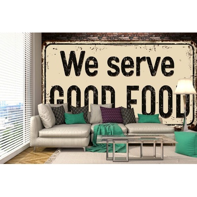 DIMEX ART Самозалепваща се флизелинова фототапета табела - вкусна храна 375 x 250 см