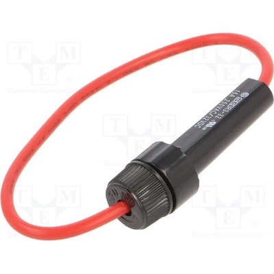 OPTIFUSE LPA-24B-14R Zásuvka; 6,3x32mm; Imax: 15A; Výv: vodiče; 14AWG; Mat: fenolický