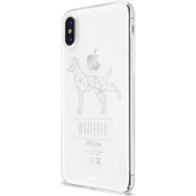 Artwizz NoCase - ултра-тънък TPU калъф за iPhone XS, iPhone X с P-Dog мотив (прозрачен)