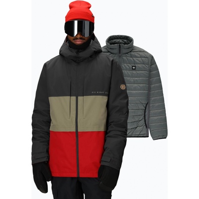 686 Мъжко яке за сноуборд 686 Smarty 3IN1 Form charcoal colour block
