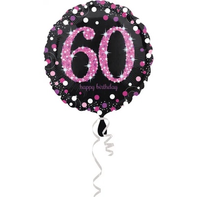 Amscan Фолиев балон 60 брукатен розов