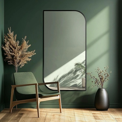 Alfaram Zrcadlo v černém rámu MDF SLIM SLZA 50x120