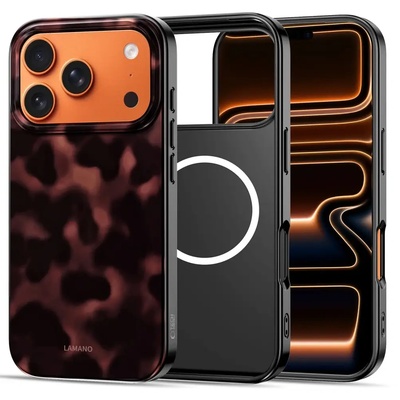 Tech-Protect Калъф Tech-Protect Lamano MagSafe за iPhone 17 Pro - черен и червен (5906302333363)