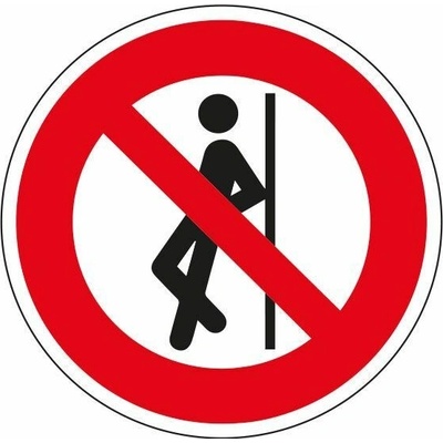 Zákaz opírání se, Fólie Ø 10 cm