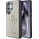 GUESS PU Fixed Glitter 4G Metal Logo Case - силиконов (TPU) калъф за Samsung Galaxy S25 Ultra (златист)